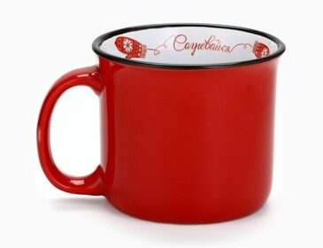 Кружка керамическая новогодняя «Согревайся», 450 мл